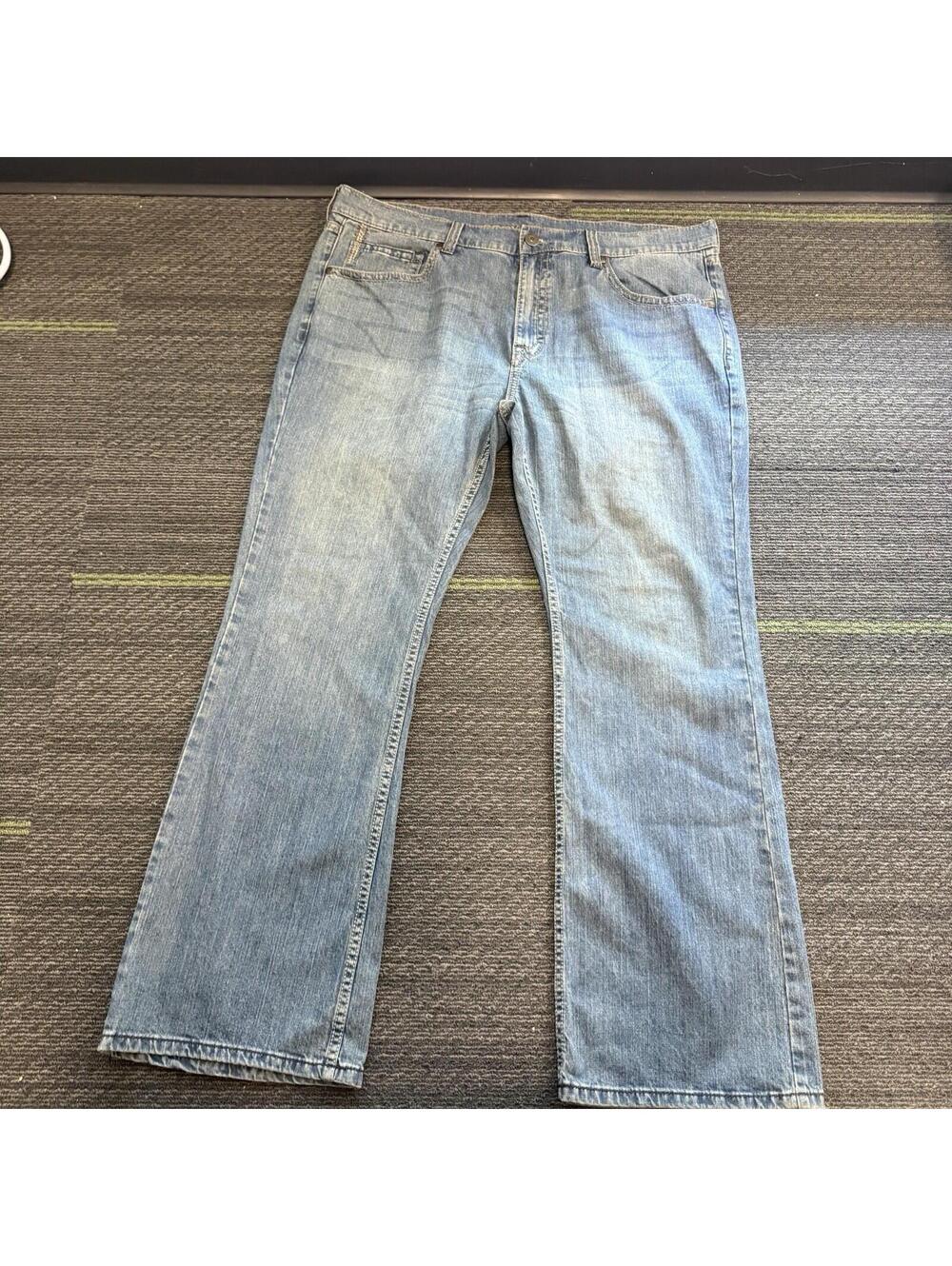 Cody James Men’s Jeans Bootcut 40x32 Relaxed Light Wash Duke Western Style